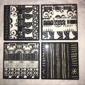 Funky Design - Coaster/Trivet Set 4